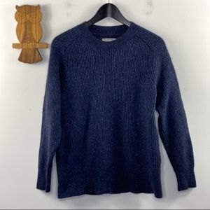Everlane blue heathered pullover sweater